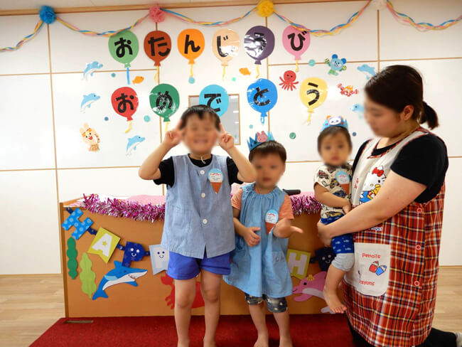 7月の子どもたち-誕生日会