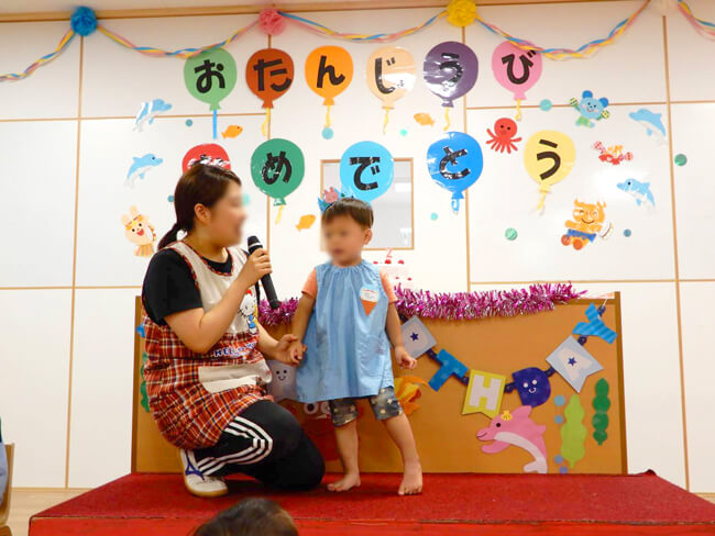 7月の子どもたち-誕生日会