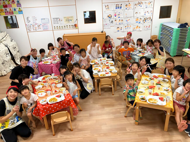 お泊り保育(サンタリーベ保育園)